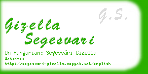 gizella segesvari business card